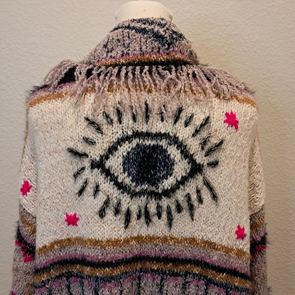 Anthropologie Pilcro Evil Eye Cardigan Sweater - Picture 2 of 8